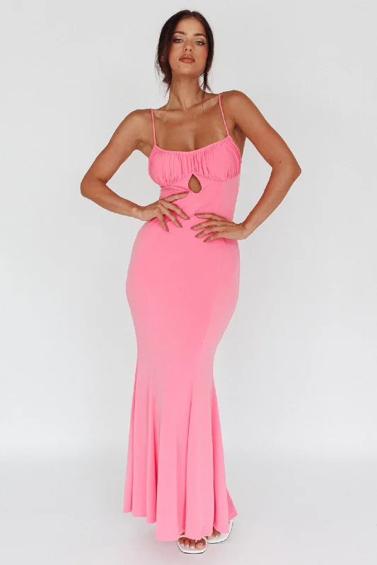 Sleeveless Women Dress in Bright Colors for Summer PartiesMarcella Keyhole Bust Maxi Dress Pink Sleeveless Women Dress in Bright Colors for Summer PartiesMarcella Keyhole Bust Maxi Dress Pink