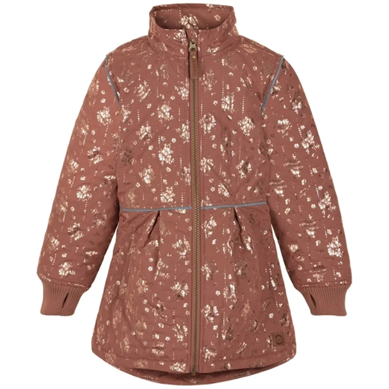 Men jackets with a hidden interior pocket for secure storageMikk-Line Thermo Jacket Long AOP Russet Men jackets with a hidden interior pocket for secure storageMikk-Line Thermo Jacket Long AOP Russet