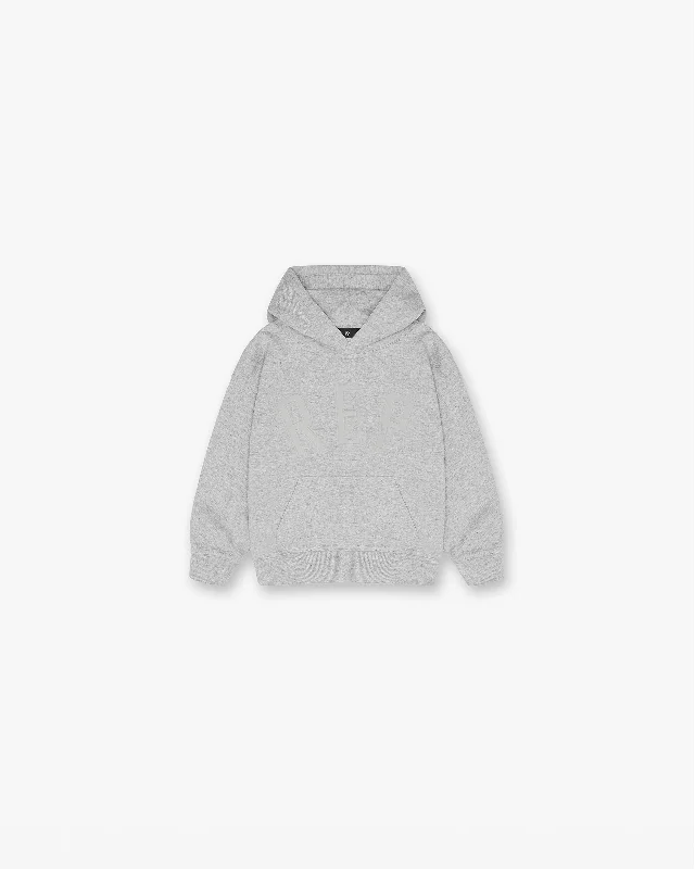 Mini Rep Applique Hoodie - Grey Marl