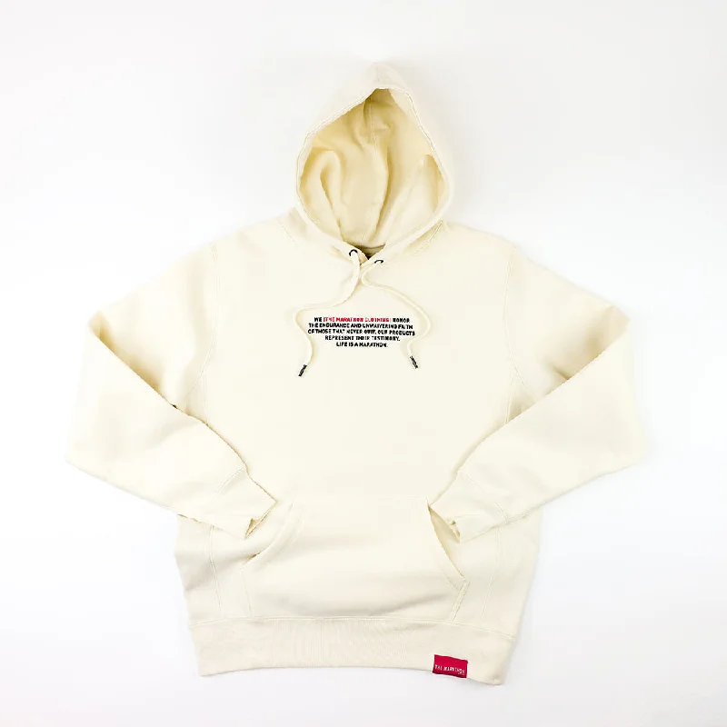 Women's hoodie with a glittery print for a glamorous and sparkly appearanceMission Statement Hoodie - Bone Women's hoodie with a glittery print for a glamorous and sparkly appearanceMission Statement Hoodie - Bone