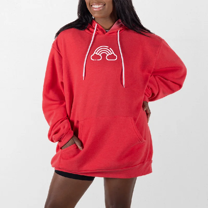 Women's oversized cropped hoodie with drawstrings for a trendy lookRainbow Giant Hoodie Women's oversized cropped hoodie with drawstrings for a trendy lookRainbow Giant Hoodie