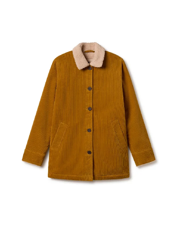 Men jackets with a hidden interior pocket for secure storageRussell - Mustard