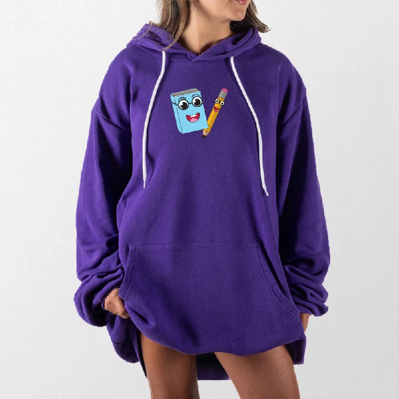 Women's sweatshirt with a mesh panel insert for breathability during workoutsSchool Supplies Giant Hoodie Women's sweatshirt with a mesh panel insert for breathability during workoutsSchool Supplies Giant Hoodie