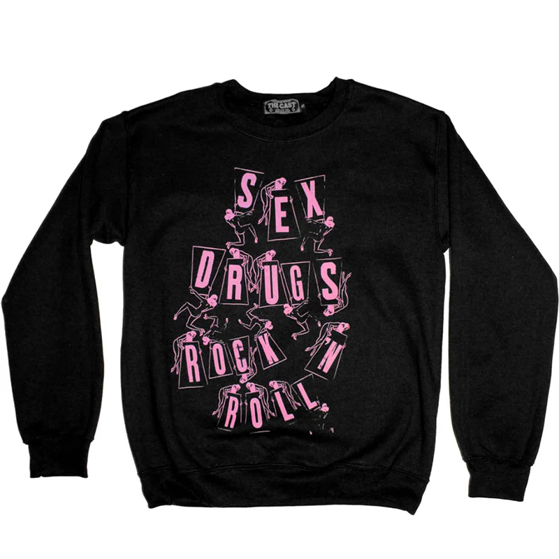 Women's crew - neck sweatshirt in a heather gray shade for a classic and versatile optionSex Drugs Rock N Roll Crewneck - (2 COLORS) Women's crew - neck sweatshirt in a heather gray shade for a classic and versatile optionSex Drugs Rock N Roll Crewneck - (2 COLORS)