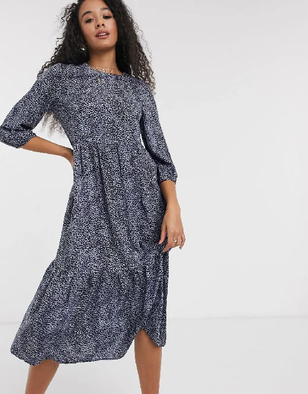 Long - Sleeve Women Dress in Velvet for a Luxurious Winter LookSiobhan Animal Tier Dress