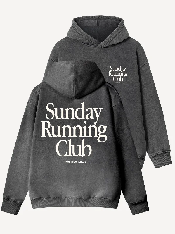 Women's quarter - zip sweatshirt made of organic cotton for eco - conscious fashionSunday Running Club Vintage Oversized Hoodie Women's quarter - zip sweatshirt made of organic cotton for eco - conscious fashionSunday Running Club Vintage Oversized Hoodie