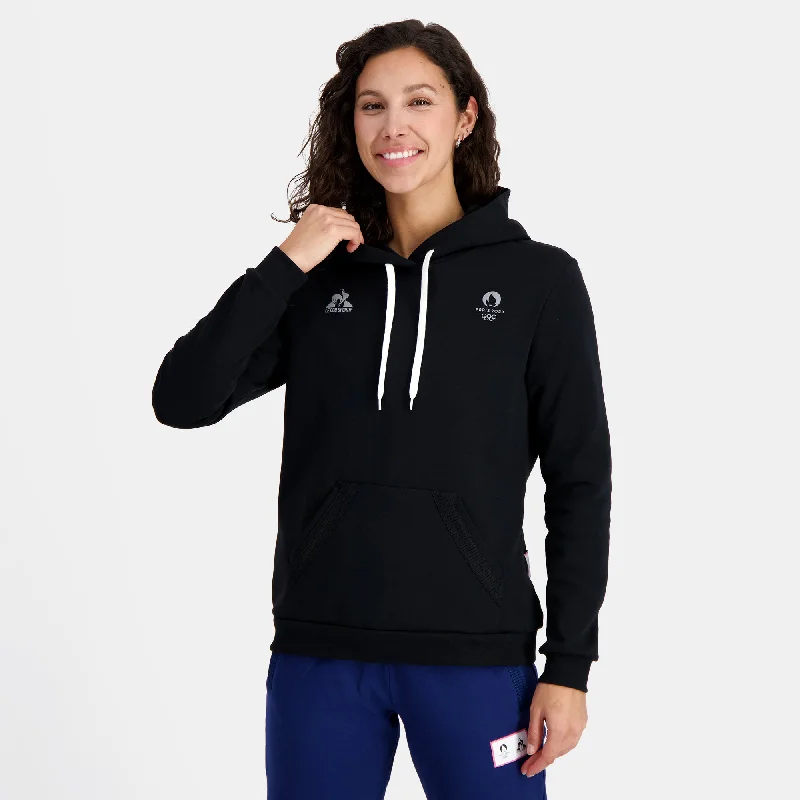 2410361-ESS P24 Hoody N°1 W black | Sweat à capuche Femme