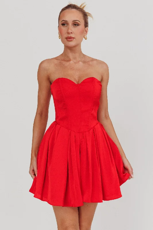 Shift Women Dress with a Simple and Classic Design for Everyday WearWhat I Like Sweetheart Neckline Mini Dress Red Shift Women Dress with a Simple and Classic Design for Everyday WearWhat I Like Sweetheart Neckline Mini Dress Red