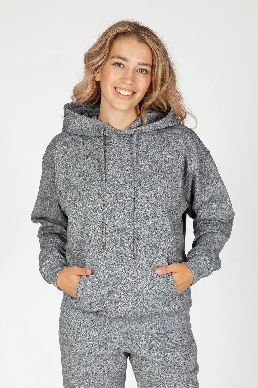 Women's zip - up sweatshirt in pastel blue for a soft and stylish outfitChlo relaxed fit hoodie in granite