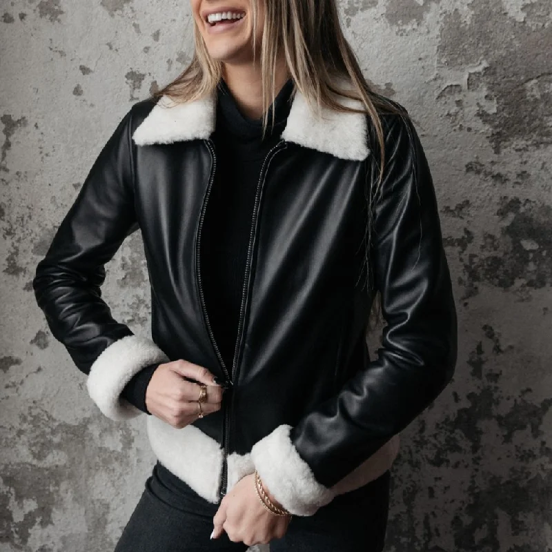 Down - filled men jackets in bright colors for winter fashionFlight Jacket | Black