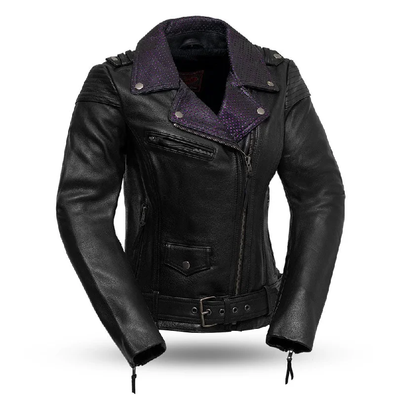 Lightweight men jackets made from recycled nylon for eco - friendly travelIris - Women's Motorcycle Leather Jacket Lightweight men jackets made from recycled nylon for eco - friendly travelIris - Women's Motorcycle Leather Jacket