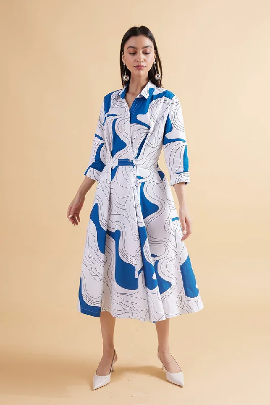 Wrap - Style Women Dress with Adjustable Fit for All Body Types Wrap - Style Women Dress with Adjustable Fit for All Body Types ELEANOR TEAL PRINT DRESS Wrap - Style Women Dress with Adjustable Fit for All Body Types Wrap - Style Women Dress with Adjustable Fit for All Body Types ELEANOR TEAL PRINT DRESS