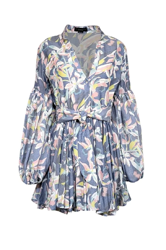 Maxi Women Dress with Floral Print for a Bohemian Vibe Maxi Women Dress with Floral Print for a Bohemian Vibe No Pise La Grama - Blue w/ Pastel Orchid Print Linen Blend Mini Dress Sz 10 Maxi Women Dress with Floral Print for a Bohemian Vibe Maxi Women Dress with Floral Print for a Bohemian Vibe No Pise La Grama - Blue w/ Pastel Orchid Print Linen Blend Mini Dress Sz 10