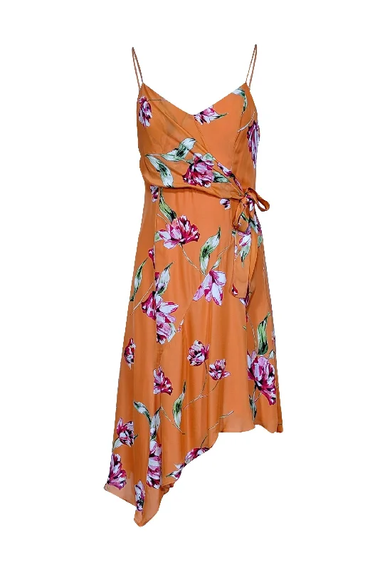 Long - Sleeve Women Dress in Velvet for a Luxurious Winter Look Long - Sleeve Women Dress in Velvet for a Luxurious Winter Look Parker - Orange w/ Pink & Green Floral Print Asymmetrical Dress Sz 4