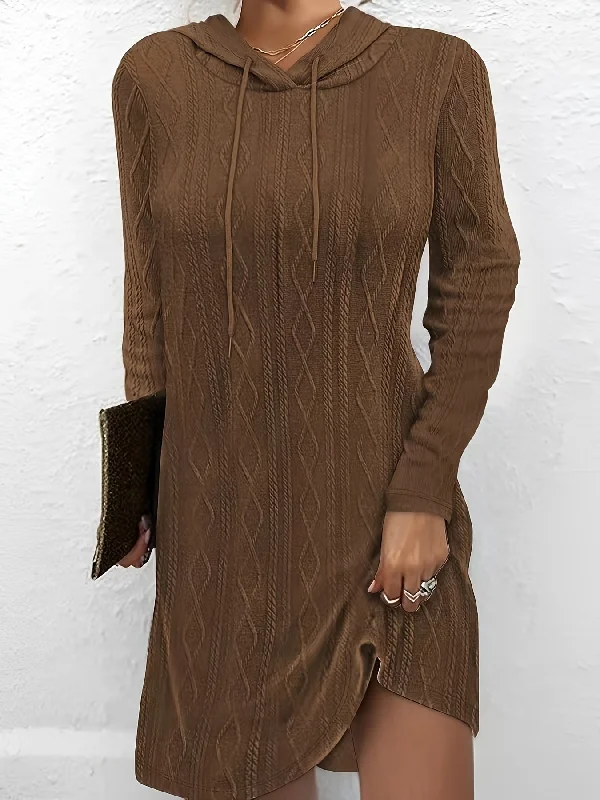 Off - the - Shoulder Women Dress for a Romantic and Feminine Look Off - the - Shoulder Women Dress for a Romantic and Feminine Look Sixsr Solid Drawstring Textured Hooded Dress, Casual Long Sleeve Dress For Spring & Fall, Women's Clothing Off - the - Shoulder Women Dress for a Romantic and Feminine Look Off - the - Shoulder Women Dress for a Romantic and Feminine Look Sixsr Solid Drawstring Textured Hooded Dress, Casual Long Sleeve Dress For Spring & Fall, Women's Clothing