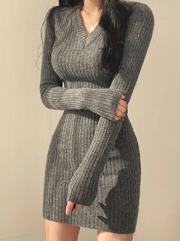 Lace - Embellished Women Dress for an Elegant and Sophisticated Appearance Lace - Embellished Women Dress for an Elegant and Sophisticated Appearance Sixsr Solid Knit Sweater Dress, Elegant V Neck Long Sleeve Bodycon Dress For Fall & Winter, Women's Clothing Lace - Embellished Women Dress for an Elegant and Sophisticated Appearance Lace - Embellished Women Dress for an Elegant and Sophisticated Appearance Sixsr Solid Knit Sweater Dress, Elegant V Neck Long Sleeve Bodycon Dress For Fall & Winter, Women's Clothing