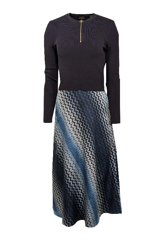 Strapless Women Dress with a Built - in Bra for Comfort and Support Strapless Women Dress with a Built - in Bra for Comfort and Support Ted Baker - Navy Knit Crop Sleeve Dress w/ Satin Print Bottom Sz 4 Strapless Women Dress with a Built - in Bra for Comfort and Support Strapless Women Dress with a Built - in Bra for Comfort and Support Ted Baker - Navy Knit Crop Sleeve Dress w/ Satin Print Bottom Sz 4