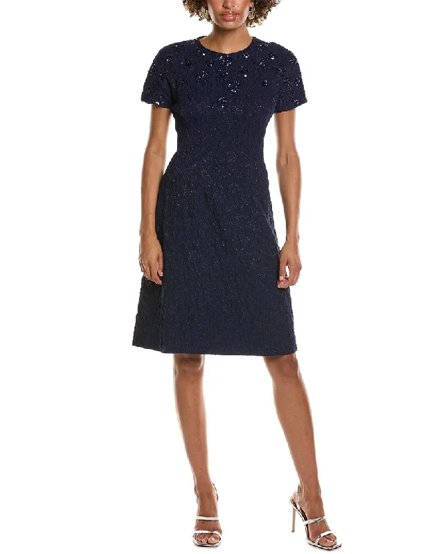 Backless Women Dress for a Sexy and Alluring Look at Evening Events Backless Women Dress for a Sexy and Alluring Look at Evening Events Teri Jon by Rickie Freeman Metallic Jacquard Jewel A-Line Dress