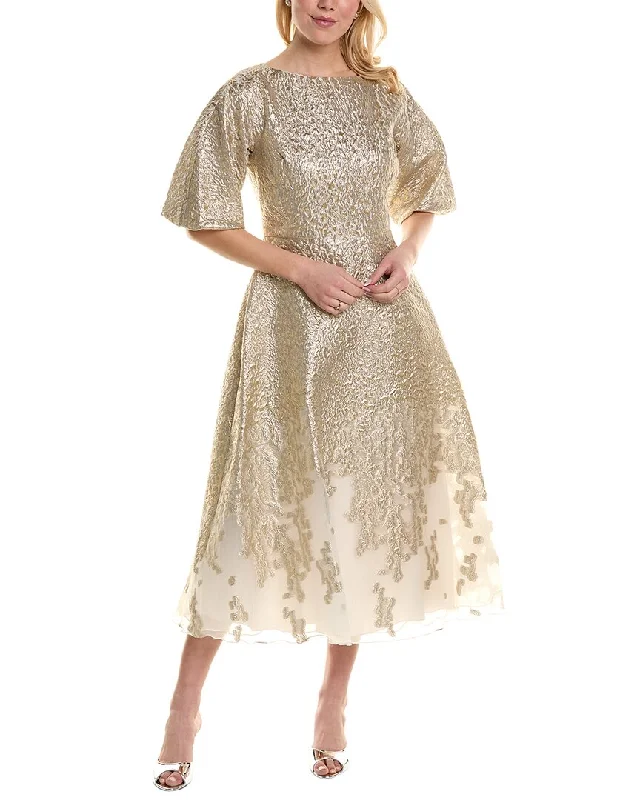 Empire Waist Women Dress to Accentuate the Bust and Conceal the Waist Empire Waist Women Dress to Accentuate the Bust and Conceal the Waist Teri Jon by Rickie Freeman Metallic Jacquard Midi Dress Empire Waist Women Dress to Accentuate the Bust and Conceal the Waist Empire Waist Women Dress to Accentuate the Bust and Conceal the Waist Teri Jon by Rickie Freeman Metallic Jacquard Midi Dress