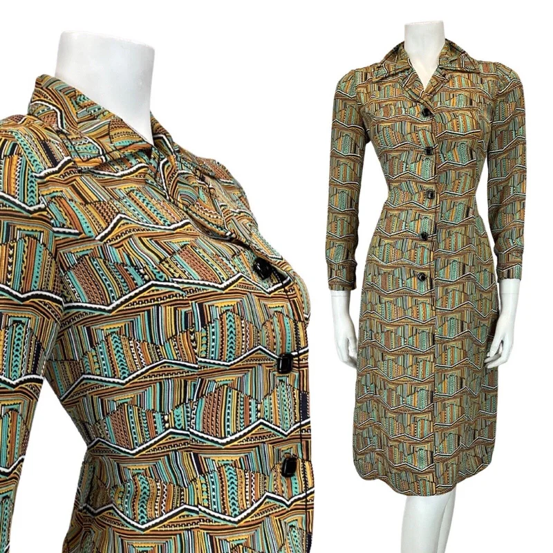 Halter Neck Women Dress to Show Off the Shoulders and Neckline Halter Neck Women Dress to Show Off the Shoulders and Neckline VINTAGE 60s 70s GREEN YELLOW BLACK STRIPED ZIG-ZAG GEOMETRIC SHIRT DRESS 10 Halter Neck Women Dress to Show Off the Shoulders and Neckline Halter Neck Women Dress to Show Off the Shoulders and Neckline VINTAGE 60s 70s GREEN YELLOW BLACK STRIPED ZIG-ZAG GEOMETRIC SHIRT DRESS 10