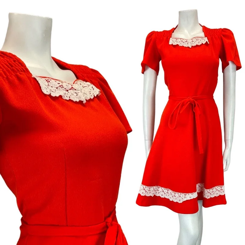 Wrap - Style Women Dress with Adjustable Fit for All Body Types Wrap - Style Women Dress with Adjustable Fit for All Body Types VINTAGE 60s 70s PILLARBOX RED WHITE LACE BELTED MOD FIT AND FLARE DRESS 8 Wrap - Style Women Dress with Adjustable Fit for All Body Types Wrap - Style Women Dress with Adjustable Fit for All Body Types VINTAGE 60s 70s PILLARBOX RED WHITE LACE BELTED MOD FIT AND FLARE DRESS 8