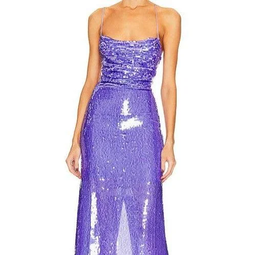 Metallic maxi dresses for a glamorous New Year's Eve partyKittenAlarm - Althea Sleeveless Drape Neck Backless with Lace Up Maxi Dress Metallic maxi dresses for a glamorous New Year's Eve partyKittenAlarm - Althea Sleeveless Drape Neck Backless with Lace Up Maxi Dress