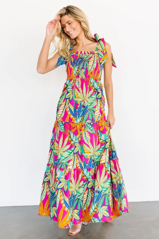 Maxi dresses with one - shoulder designs for a stylish and asymmetric lookCabana Maxi Dress | Green + Fuchsia Multi Maxi dresses with one - shoulder designs for a stylish and asymmetric lookCabana Maxi Dress | Green + Fuchsia Multi