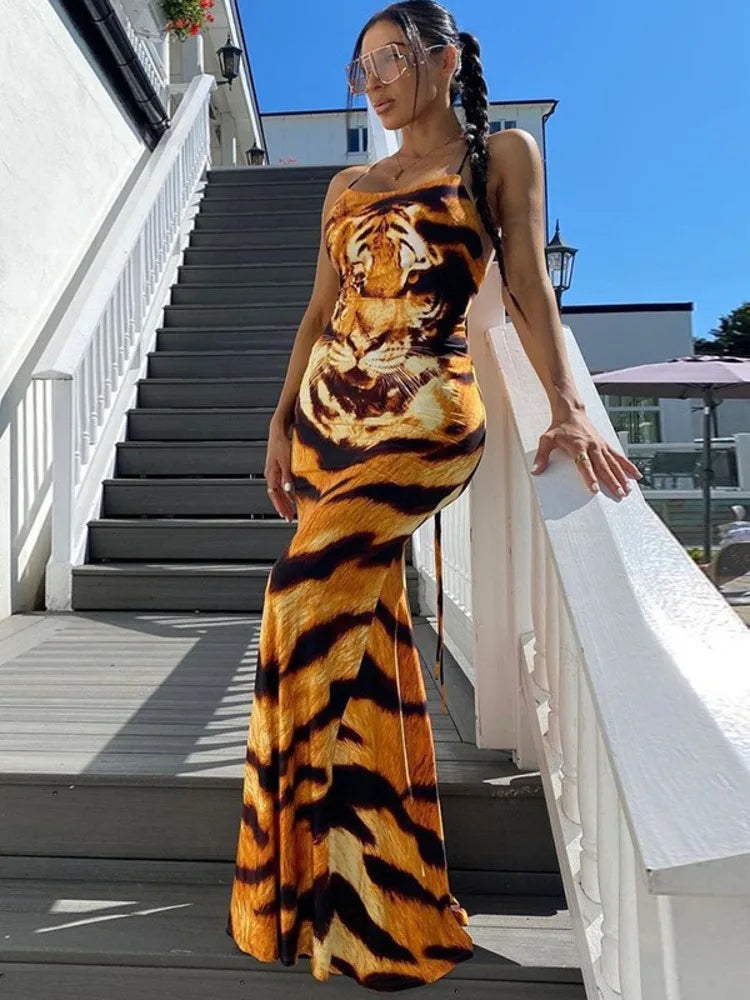 Maxi dresses with an empire waist for a flattering fit on all body typesTiger Pattern Print Maxi Dress Spaghetti Strap Sleeveless Backless Elegant Slipdress Floral Dress Maxi dresses with an empire waist for a flattering fit on all body typesTiger Pattern Print Maxi Dress Spaghetti Strap Sleeveless Backless Elegant Slipdress Floral Dress