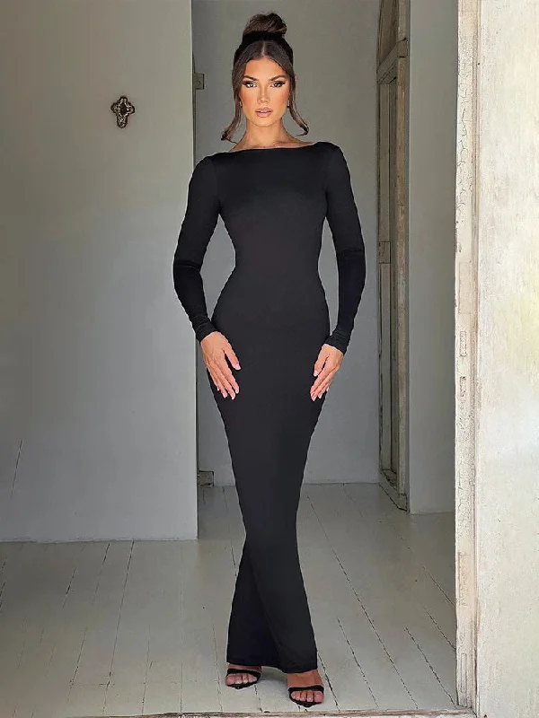 Cotton maxi dresses for a comfortable and everyday - wear optionBodycon Elegant Long Backless Nightclub Sexy Autumn Winter Maxi Dress Cotton maxi dresses for a comfortable and everyday - wear optionBodycon Elegant Long Backless Nightclub Sexy Autumn Winter Maxi Dress