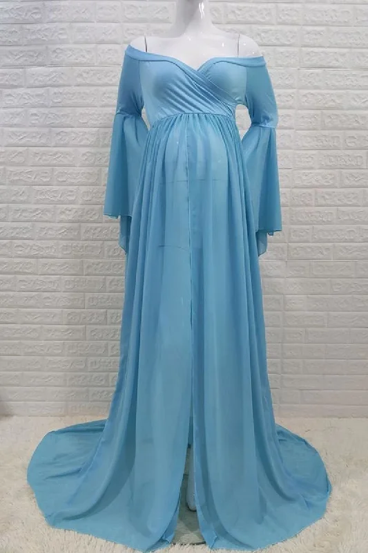 Maxi dresses with a halter neck for a stylish and sophisticated choiceFabulous Off-the-shoulder Maternity Photoshoot Gown Maxi dresses with a halter neck for a stylish and sophisticated choiceFabulous Off-the-shoulder Maternity Photoshoot Gown