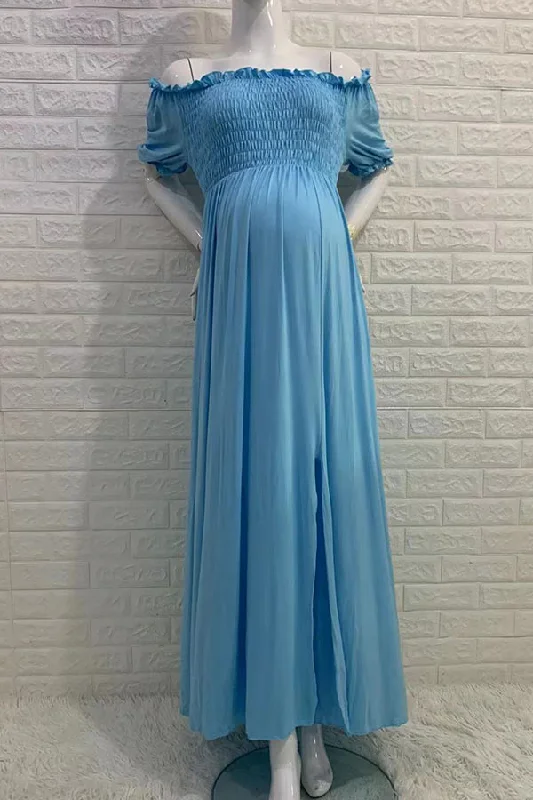 Maxi dresses with a paisley print for a classic and elegant styleFashion Floral Boho Off-the-shoulder Maternity Dress Holiday Dress Maxi dresses with a paisley print for a classic and elegant styleFashion Floral Boho Off-the-shoulder Maternity Dress Holiday Dress
