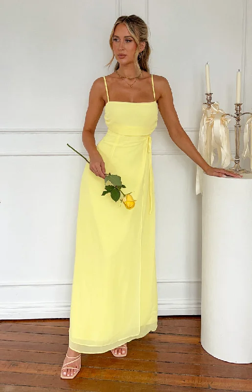 Maxi dresses with a keyhole back for a sexy detailFlossie Yellow Maxi Sleeveless Dress Maxi dresses with a keyhole back for a sexy detailFlossie Yellow Maxi Sleeveless Dress