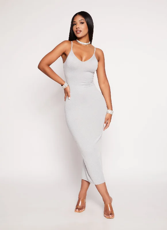 Strapless maxi dresses for a beachside vacationDaisy V Neck Bodycon Maxi Dress