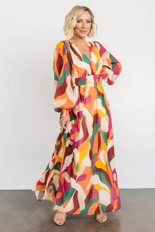 Ruffled maxi dresses with a tiered skirt for added volumeLawson Maxi Dress | Green Multi Ruffled maxi dresses with a tiered skirt for added volumeLawson Maxi Dress | Green Multi