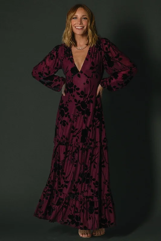 Maxi dresses with pocket details for added functionalityLiana Velvet Embossed Maxi Dress | Mulberry Maxi dresses with pocket details for added functionalityLiana Velvet Embossed Maxi Dress | Mulberry