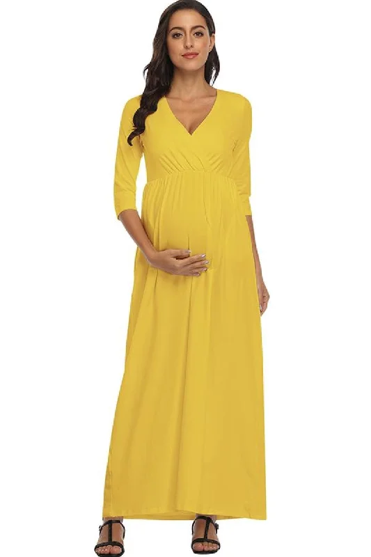 Maxi dresses with tassel accents for a fun and lively touchMaxi Wrap Nursing Long Maternity Dress Maxi dresses with tassel accents for a fun and lively touchMaxi Wrap Nursing Long Maternity Dress