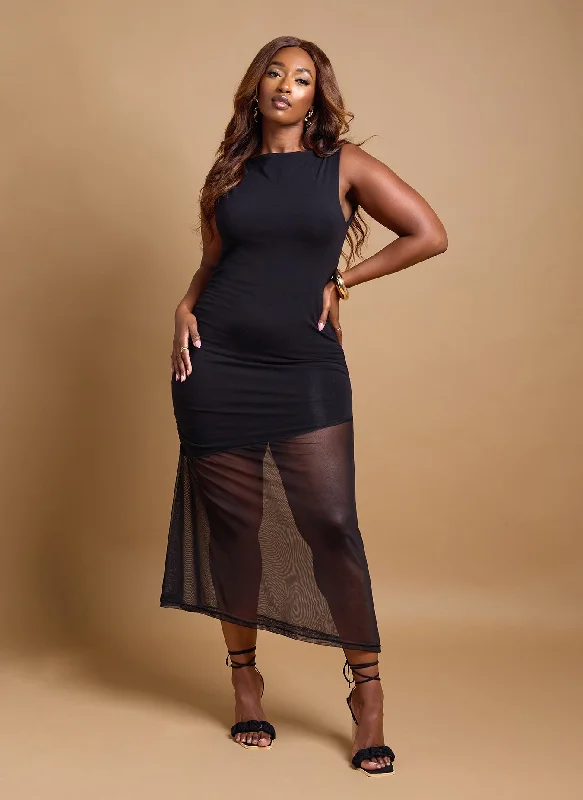 Maxi dresses with a gathered skirt for a voluminous and dramatic effectMoira Mesh Hem Maxi Dress Maxi dresses with a gathered skirt for a voluminous and dramatic effectMoira Mesh Hem Maxi Dress
