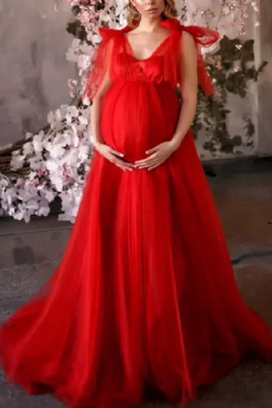 Sequined maxi dresses for formal evening galasRed Tulle A-line Maternity Photograph Gown Sequined maxi dresses for formal evening galasRed Tulle A-line Maternity Photograph Gown
