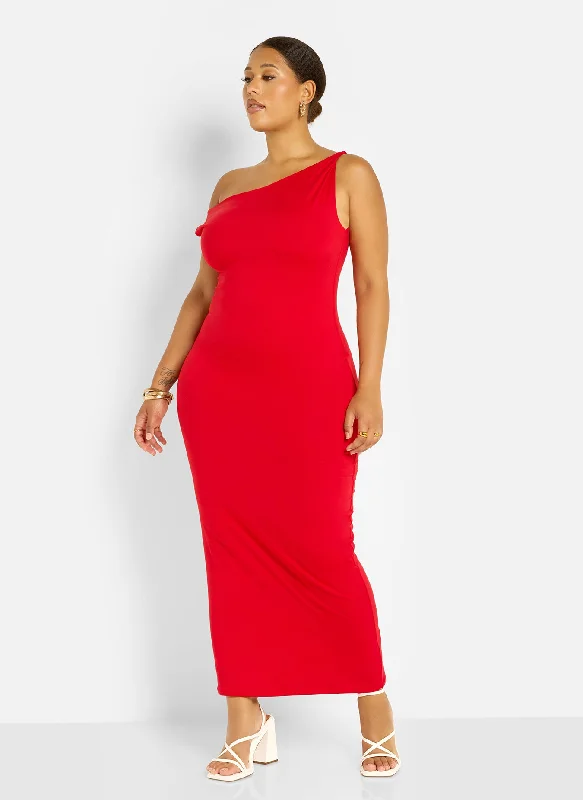 Maxi dresses with side slits for a touch of allureStephanie Knotted Sleeve Bodycon Maxi Dress - Red Maxi dresses with side slits for a touch of allureStephanie Knotted Sleeve Bodycon Maxi Dress - Red