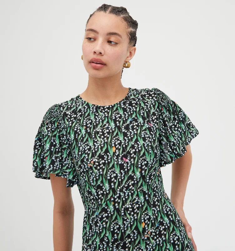 Animal print maxi dresses for a statement - making outfitThe Dominique Dress - Black Lily of the Valley Animal print maxi dresses for a statement - making outfitThe Dominique Dress - Black Lily of the Valley