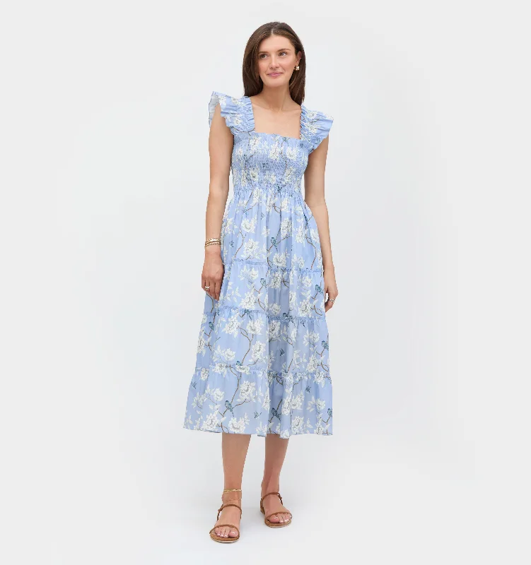 Maxi dresses with a belted empire waist for a more defined and flattering silhouetteThe Ellie Nap Dress - Diane Hill Blue Chinoiserie Maxi dresses with a belted empire waist for a more defined and flattering silhouetteThe Ellie Nap Dress - Diane Hill Blue Chinoiserie