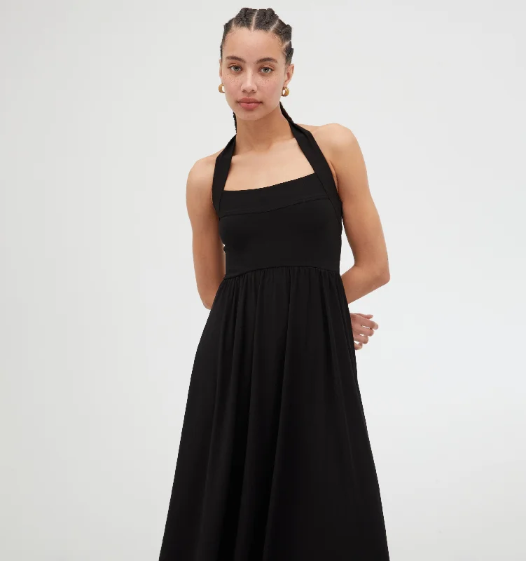 Maxi dresses with mesh panels for a sexy and trendy appearanceThe Fleur Midi Dress - Black Jersey Maxi dresses with mesh panels for a sexy and trendy appearanceThe Fleur Midi Dress - Black Jersey