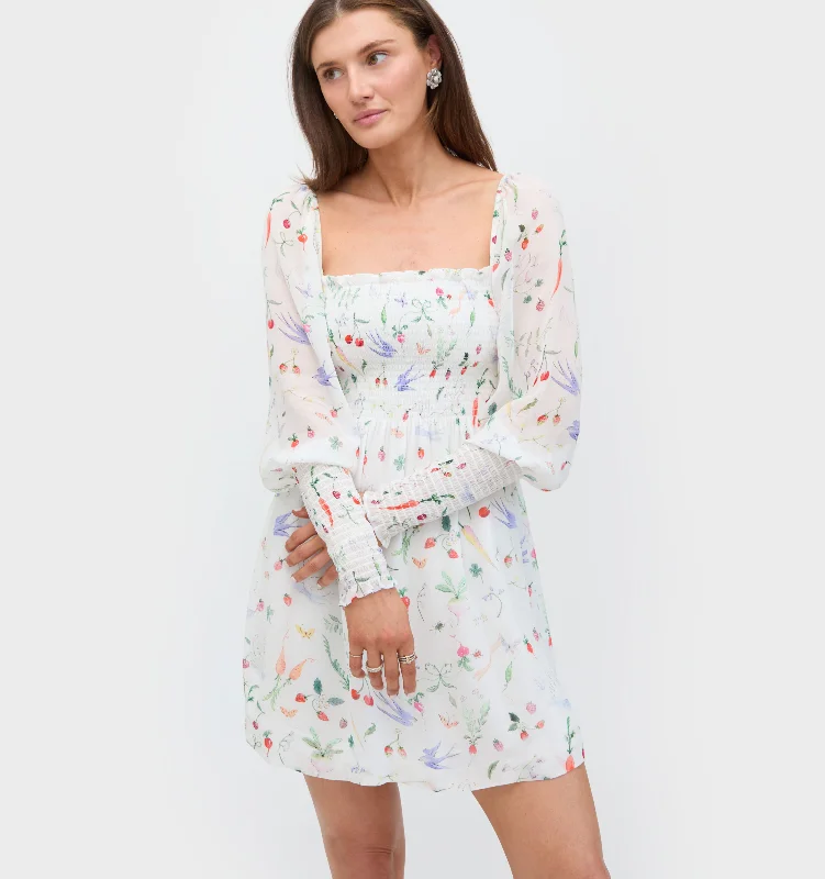 Maxi dresses with a wrap - around style for a customizable fitThe Grace Mini Nap Dress - Susannah Garrod Veggie Botanical Maxi dresses with a wrap - around style for a customizable fitThe Grace Mini Nap Dress - Susannah Garrod Veggie Botanical