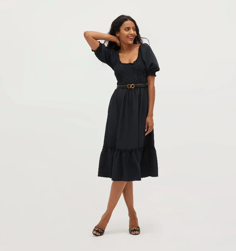 Sheer maxi dresses with lace overlays for a romantic touchThe Louisa Nap Dress - Black Crepe Sheer maxi dresses with lace overlays for a romantic touchThe Louisa Nap Dress - Black Crepe