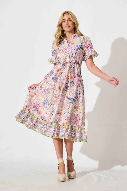 Velvet midi dresses in jewel tones for a glamorous winter eventAiken Midi Dress in Multi Floral Cotton Velvet midi dresses in jewel tones for a glamorous winter eventAiken Midi Dress in Multi Floral Cotton