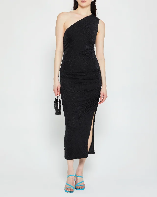 Midi dresses with embroidered accents for a unique and detailed designElyn One Shoulder Dress Midi dresses with embroidered accents for a unique and detailed designElyn One Shoulder Dress