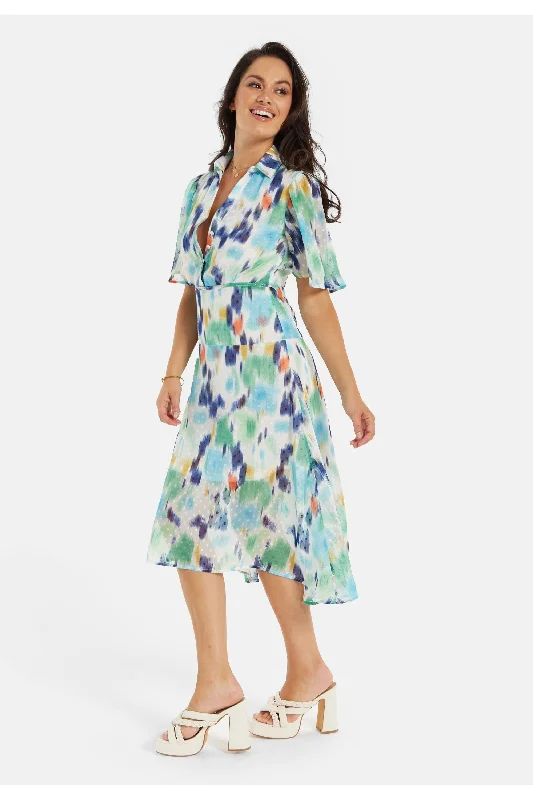 Midi dresses with ruffled hems for a romantic date nightLiquorish Multicolour Chiffon Midi Dress Midi dresses with ruffled hems for a romantic date nightLiquorish Multicolour Chiffon Midi Dress