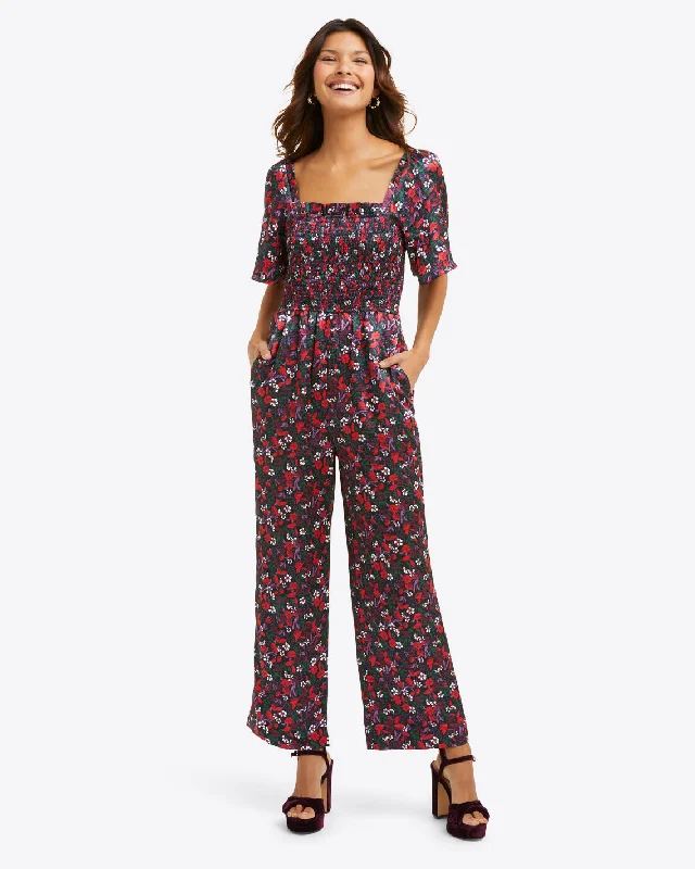 Midi dresses with ruffled bodices for a more pronounced feminine lookMaren Jumpsuit in Scarlet Floral Midi dresses with ruffled bodices for a more pronounced feminine lookMaren Jumpsuit in Scarlet Floral
