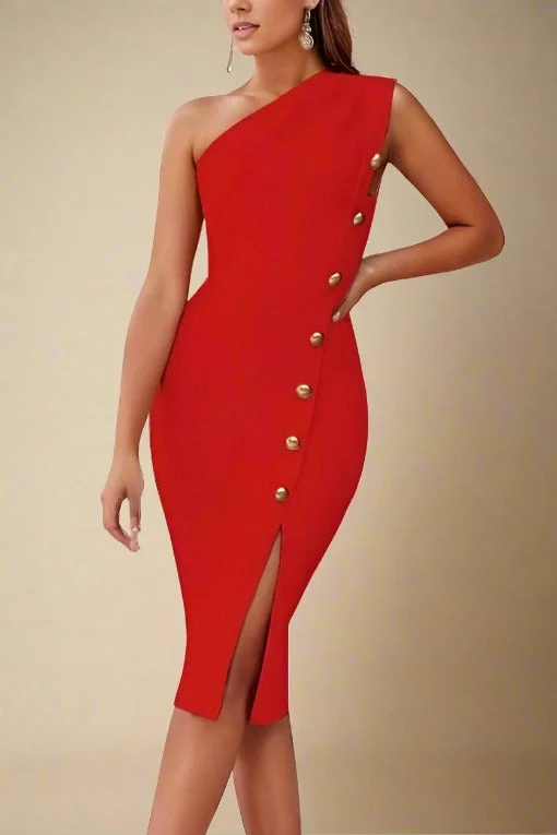 Midi dresses with V - necklines for a flattering and elongating effectMel Bodycon Midi Dress - Lipstick Red Midi dresses with V - necklines for a flattering and elongating effectMel Bodycon Midi Dress - Lipstick Red