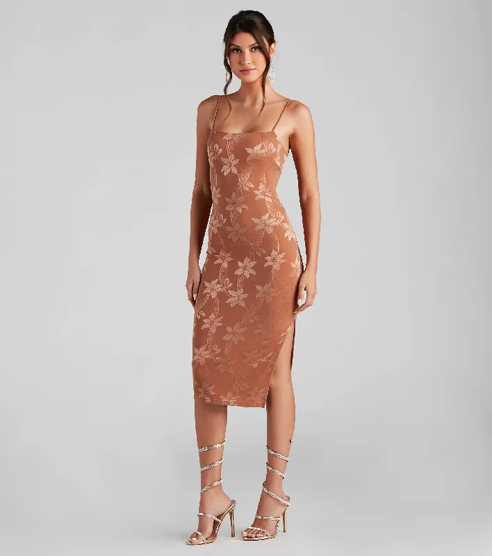 Midi dresses with ribbed textures for a unique and tactile appearanceStyle Goals Floral Mesh Midi Dress Midi dresses with ribbed textures for a unique and tactile appearanceStyle Goals Floral Mesh Midi Dress